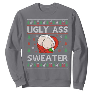 Funny Santa Christmas Sweatshirt Ugly Ass XMas Elephant Gift for Him TS10 Charcoal Print Your Wear