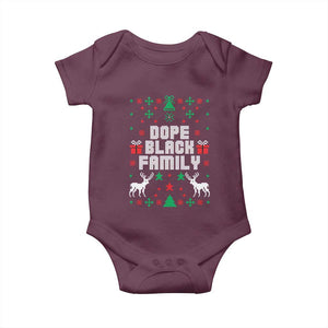 African American Family Christmas Baby Onesie Dope Black Family Matching Ugly Christmas TS10 Maroon Print Your Wear