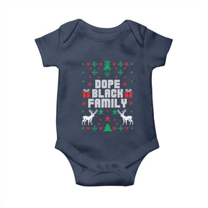 African American Family Christmas Baby Onesie Dope Black Family Matching Ugly Christmas TS10 Navy Print Your Wear