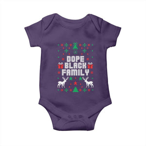 African American Family Christmas Baby Onesie Dope Black Family Matching Ugly Christmas TS10 Purple Print Your Wear