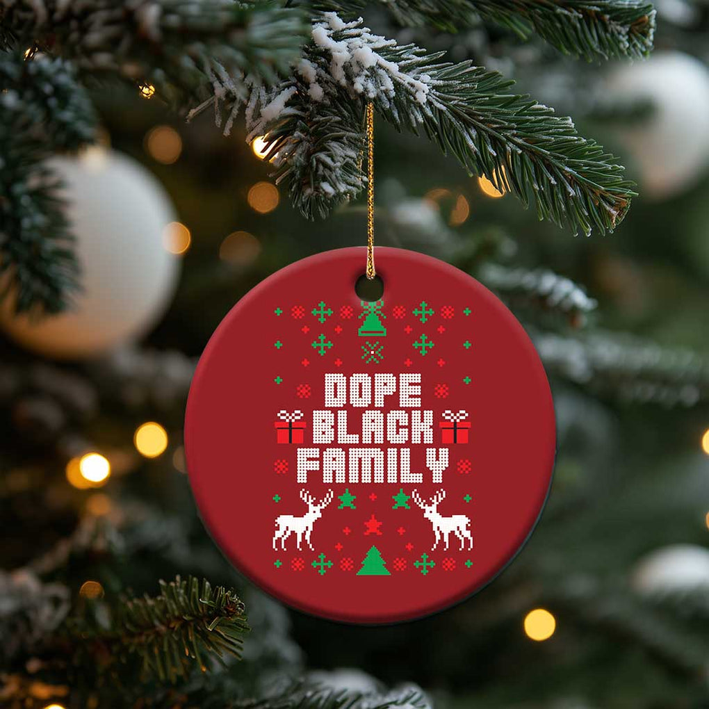 African American Family Christmas Ornament Dope Black Family Matching Ugly Christmas TS10 Print Your Wear