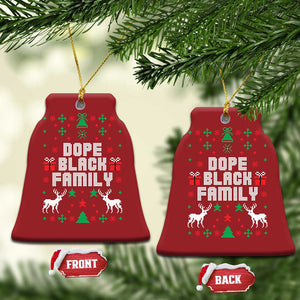 African American Family Christmas Ornament Dope Black Family Matching Ugly Christmas TS10 Bell Flake Red Print Your Wear