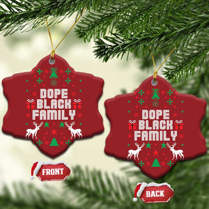 African American Family Christmas Ornament Dope Black Family Matching Ugly Christmas TS10 Snow Flake Red Print Your Wear