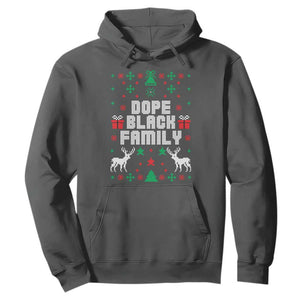 African American Family Christmas Hoodie Dope Black Family Matching Ugly Christmas TS10 Dark Heather Print Your Wear