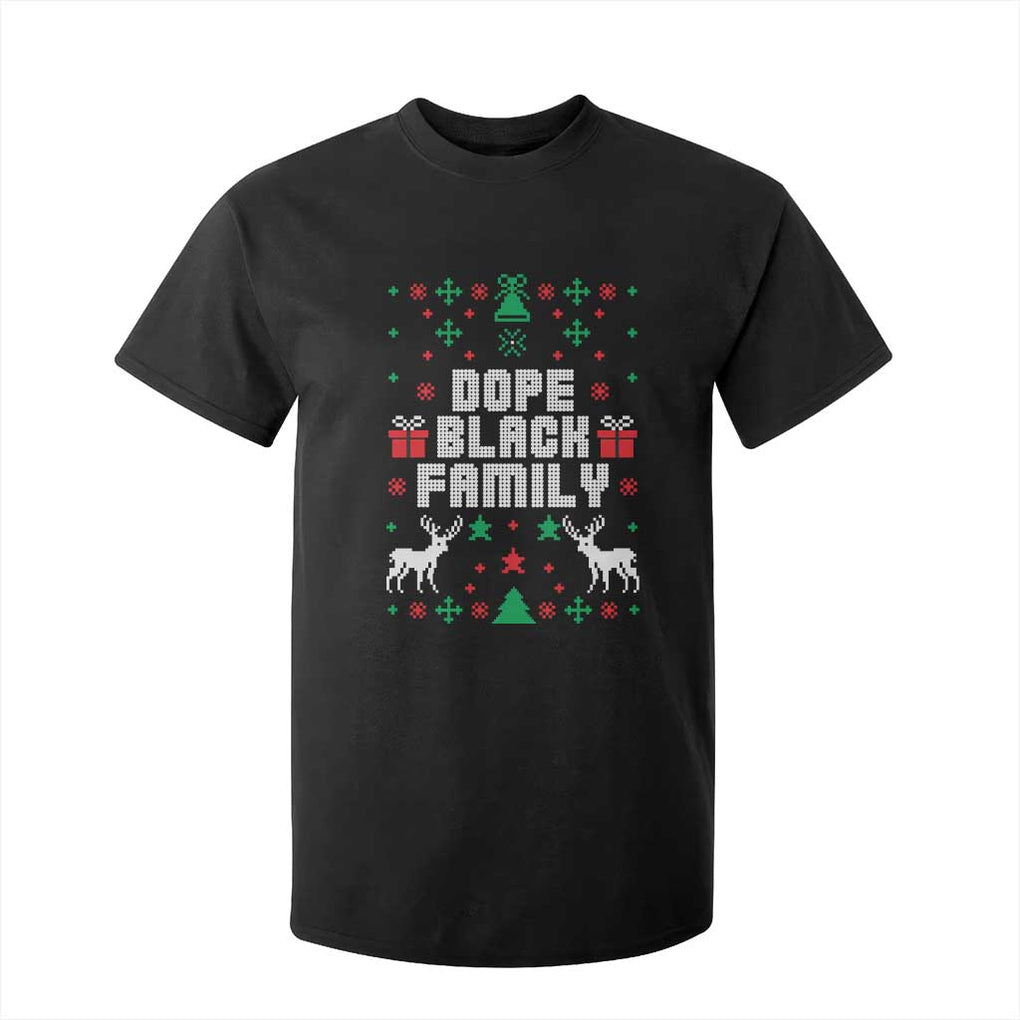 African American Family Christmas T Shirt For Kid Dope Black Family Matching Ugly Christmas TS10 Black Print Your Wear