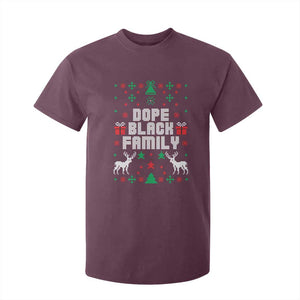 African American Family Christmas T Shirt For Kid Dope Black Family Matching Ugly Christmas TS10 Maroon Print Your Wear