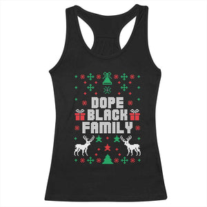 African American Family Christmas Racerback Tank Top Dope Black Family Matching Ugly Christmas TS10 Black Print Your Wear