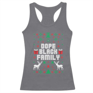 African American Family Christmas Racerback Tank Top Dope Black Family Matching Ugly Christmas TS10 Charcoal Print Your Wear