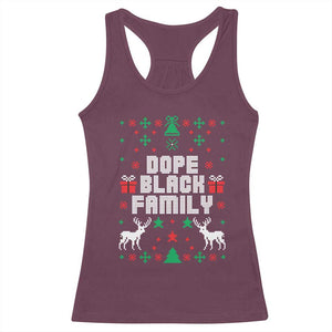 African American Family Christmas Racerback Tank Top Dope Black Family Matching Ugly Christmas TS10 Maroon Print Your Wear