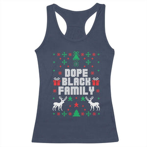 African American Family Christmas Racerback Tank Top Dope Black Family Matching Ugly Christmas TS10 Navy Print Your Wear