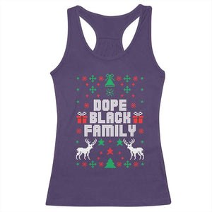 African American Family Christmas Racerback Tank Top Dope Black Family Matching Ugly Christmas TS10 Purple Print Your Wear