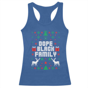 African American Family Christmas Racerback Tank Top Dope Black Family Matching Ugly Christmas TS10 Royal Blue Print Your Wear