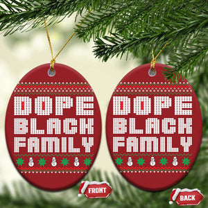 African American Family Christmas Ornament Dope Black Family Matching Ugly Xmas TS10 Oval Red Print Your Wear