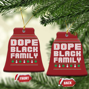 African American Family Christmas Ornament Dope Black Family Matching Ugly Xmas TS10 Bell Flake Red Print Your Wear