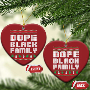 African American Family Christmas Ornament Dope Black Family Matching Ugly Xmas TS10 Heart Red Print Your Wear