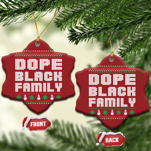 African American Family Christmas Ornament Dope Black Family Matching Ugly Xmas TS10 Snow Flake Red Print Your Wear