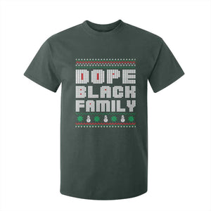 African American Family Christmas T Shirt For Kid Dope Black Family Matching Ugly Xmas TS10 Dark Forest Green Print Your Wear