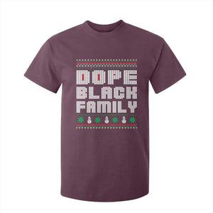 African American Family Christmas T Shirt For Kid Dope Black Family Matching Ugly Xmas TS10 Maroon Print Your Wear