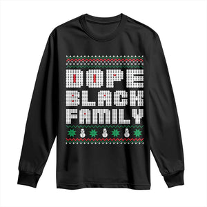 African American Family Christmas Long Sleeve Shirt Dope Black Family Matching Ugly Xmas TS10 Black Print Your Wear