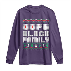 African American Family Christmas Long Sleeve Shirt Dope Black Family Matching Ugly Xmas TS10 Purple Print Your Wear