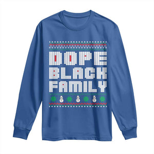 African American Family Christmas Long Sleeve Shirt Dope Black Family Matching Ugly Xmas TS10 Royal Blue Print Your Wear