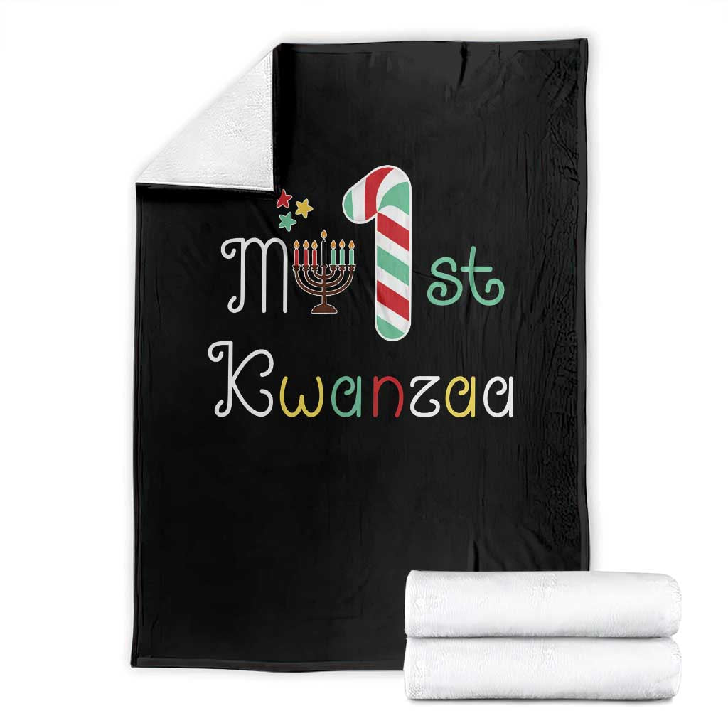My 1st Kwanzaa Throw Blanket Babys First Kwanzaa Kinara Gift TS10 Black Print Your Wear