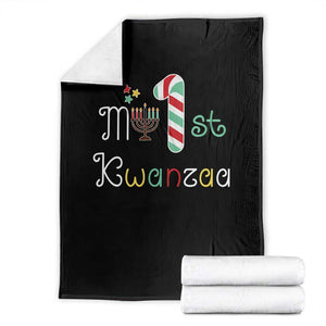 My 1st Kwanzaa Throw Blanket Babys First Kwanzaa Kinara Gift TS10 Black Print Your Wear