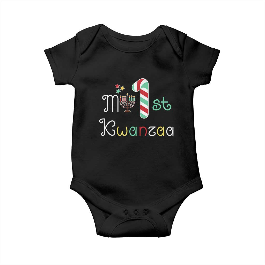 My 1st Kwanzaa Baby Onesie Babys First Kwanzaa Kinara Gift TS10 Black Print Your Wear