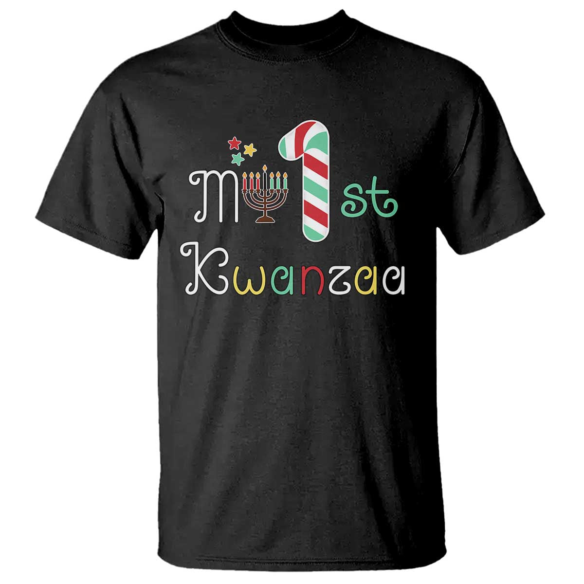 My 1st Kwanzaa T Shirt Babys First Kwanzaa Kinara Gift TS10 Black Print Your Wear