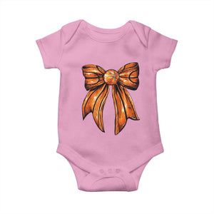 Basketball Coquette Bow Baby Onesie Game Day TS10 Light Pink Print Your Wear