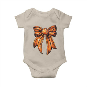 Basketball Coquette Bow Baby Onesie Game Day TS10 Sand Print Your Wear