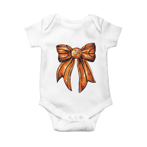 Basketball Coquette Bow Baby Onesie Game Day TS10 White Print Your Wear