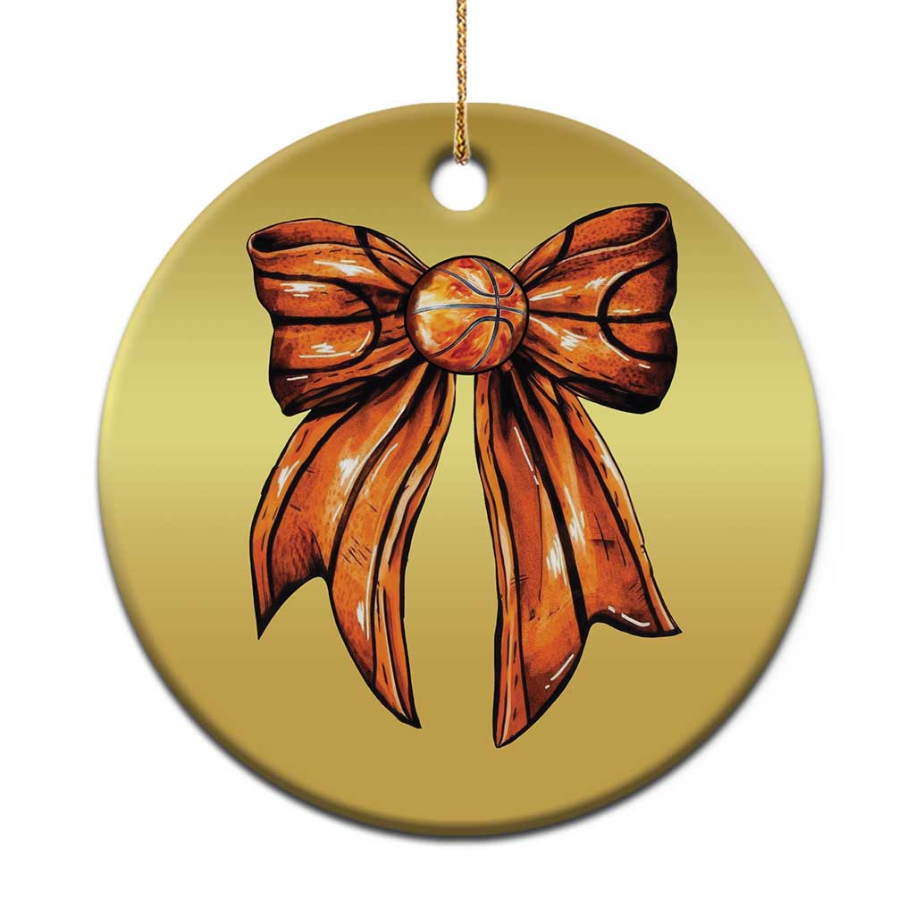 Basketball Coquette Bow Christmas Ornament Game Day TS10 Print Your Wear