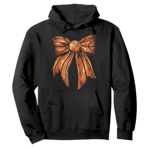 Basketball Coquette Bow Hoodie Game Day TS10 Black Print Your Wear