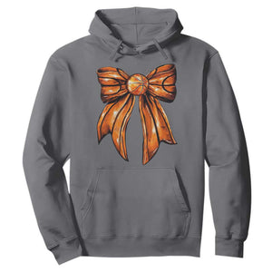 Basketball Coquette Bow Hoodie Game Day TS10 Charcoal Print Your Wear