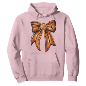 Basketball Coquette Bow Hoodie Game Day TS10 Light Pink Print Your Wear