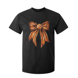 Basketball Coquette Bow T Shirt For Kid Game Day TS10 Black Print Your Wear