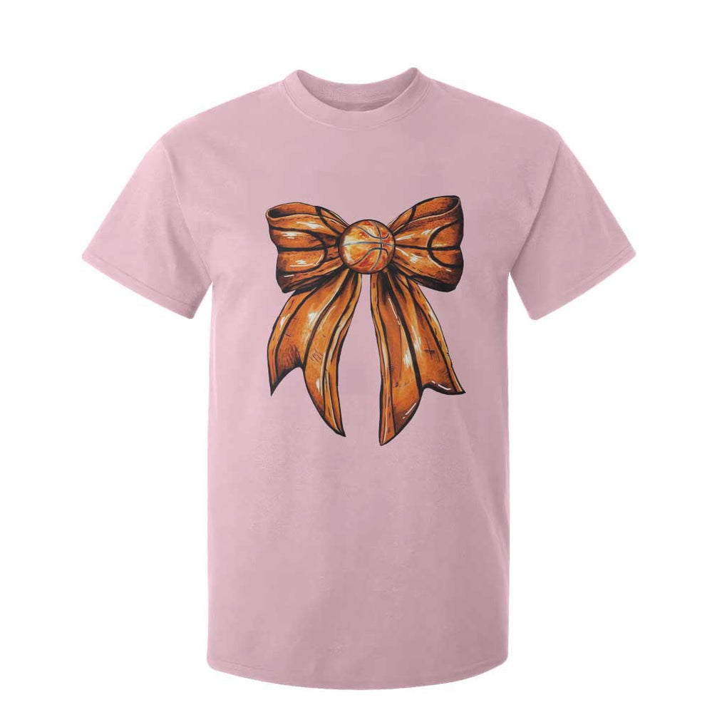 Basketball Coquette Bow T Shirt For Kid Game Day TS10 Light Pink Print Your Wear
