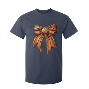 Basketball Coquette Bow T Shirt For Kid Game Day TS10 Navy Print Your Wear