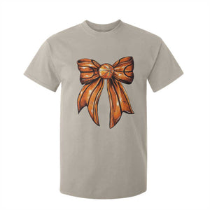 Basketball Coquette Bow T Shirt For Kid Game Day TS10 Sand Print Your Wear