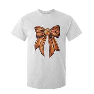 Basketball Coquette Bow T Shirt For Kid Game Day TS10 White Print Your Wear