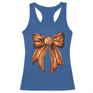 Basketball Coquette Bow Racerback Tank Top Game Day TS10 Royal Blue Print Your Wear