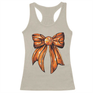 Basketball Coquette Bow Racerback Tank Top Game Day TS10 Sand Print Your Wear