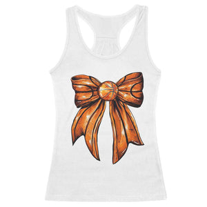 Basketball Coquette Bow Racerback Tank Top Game Day TS10 White Print Your Wear