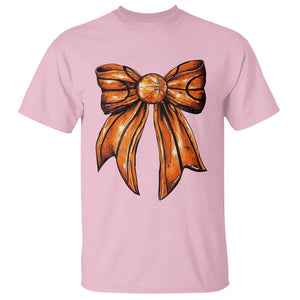 Basketball Coquette Bow T Shirt Game Day TS10 Light Pink Print Your Wear