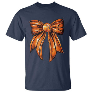 Basketball Coquette Bow T Shirt Game Day TS10 Navy Print Your Wear