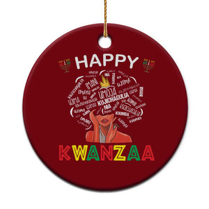 Happy Kwanzaa Ceramic Ornament African American Afro Queen Nguzo Saba TS10 1pc Red Print Your Wear