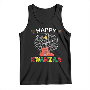 Happy Kwanzaa Tank Top African American Afro Queen Nguzo Saba TS10 Black Print Your Wear