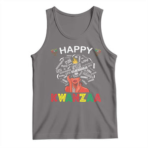 Happy Kwanzaa Tank Top African American Afro Queen Nguzo Saba TS10 Deep Heather Print Your Wear