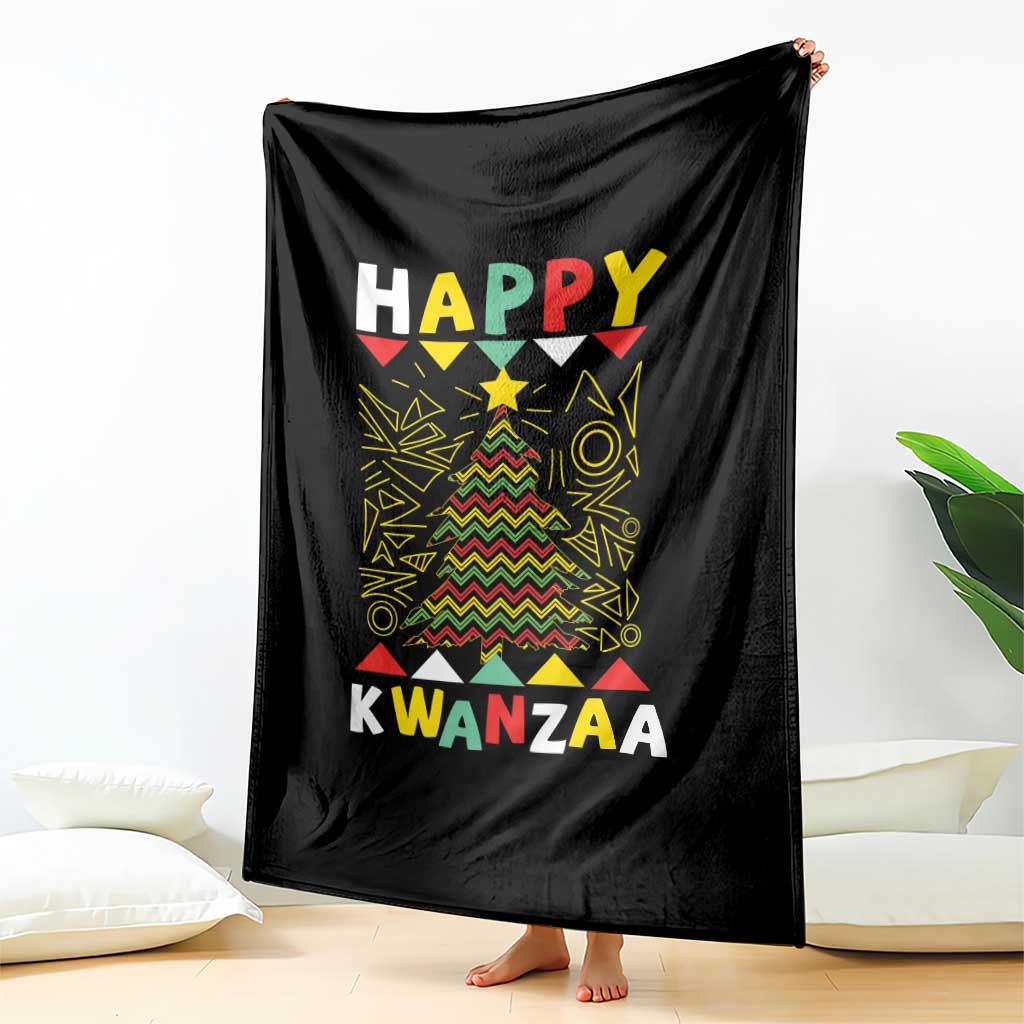 Happy Kwanzaa Christmas Throw Blanket African American Holiday Christmas Tree TS10 Print Your Wear